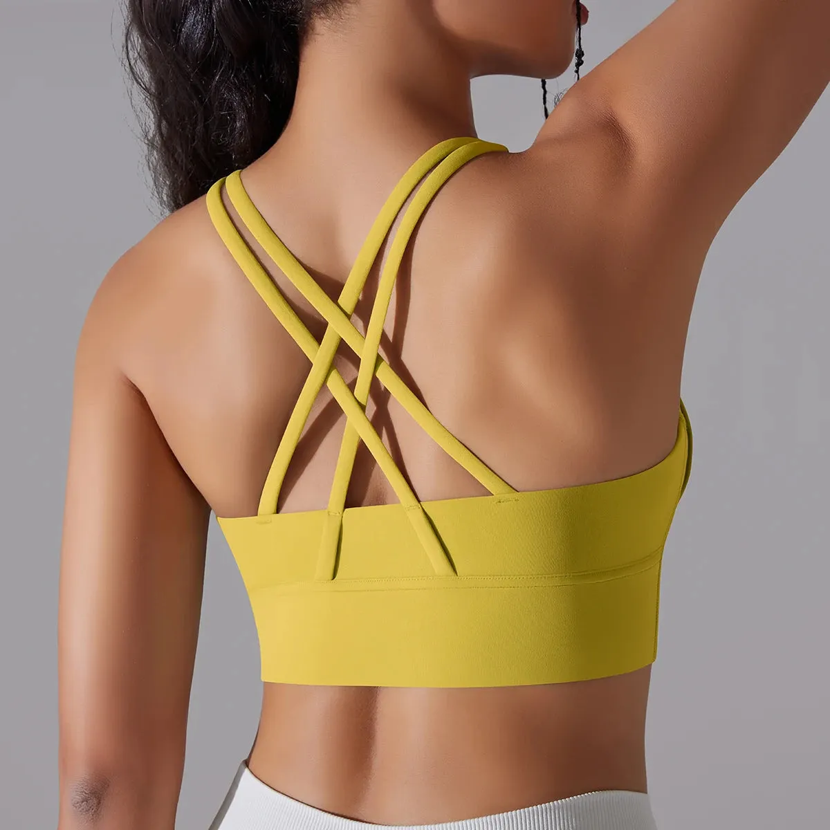 Women’s Yoga Bra Tank Top – Naked Feel Sport Bra Gym Vest Camisole for Fitness & Workout