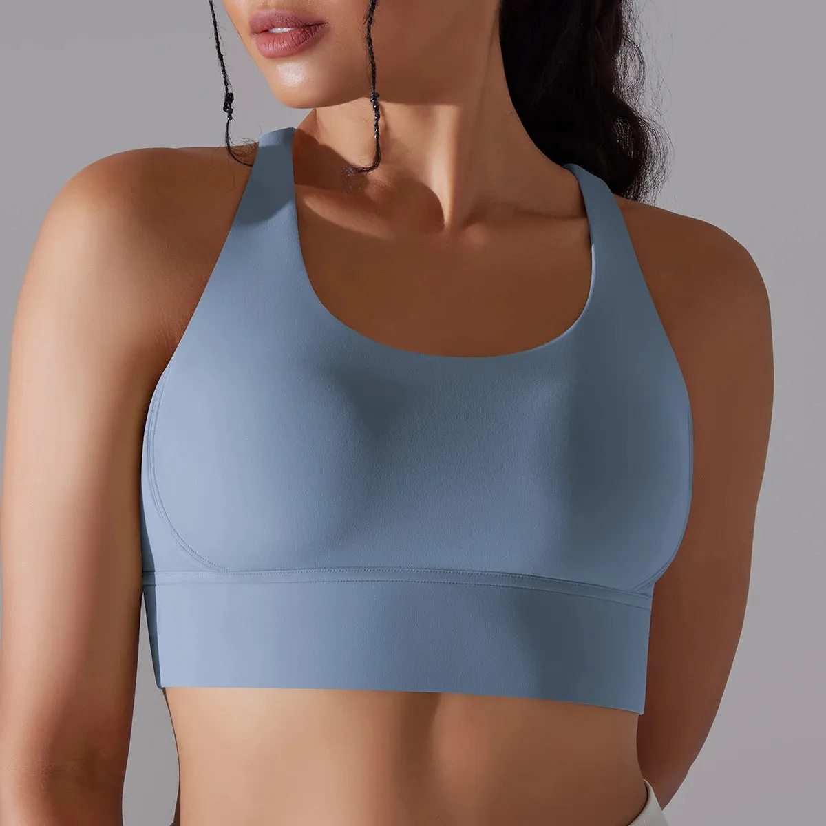 Women’s Yoga Bra Tank Top – Naked Feel Sport Bra Gym Vest Camisole for Fitness & Workout