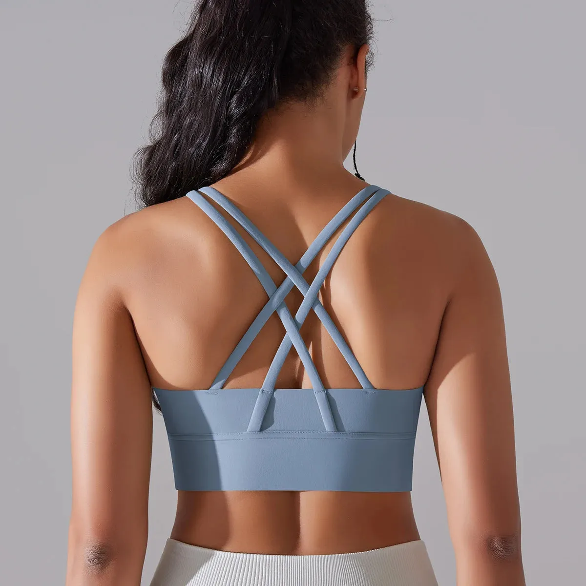 Women’s Yoga Bra Tank Top – Naked Feel Sport Bra Gym Vest Camisole for Fitness & Workout