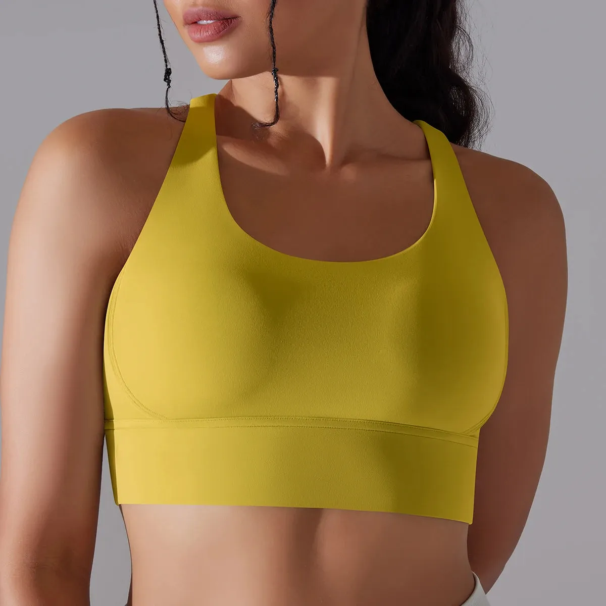 Women’s Yoga Bra Tank Top – Naked Feel Sport Bra Gym Vest Camisole for Fitness & Workout