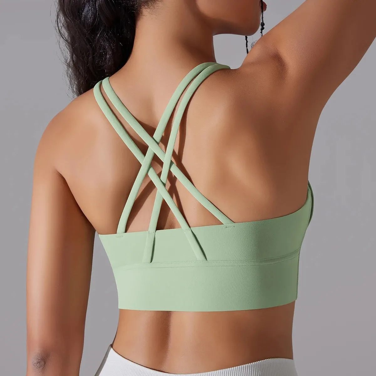Women’s Yoga Bra Tank Top – Naked Feel Sport Bra Gym Vest Camisole for Fitness & Workout