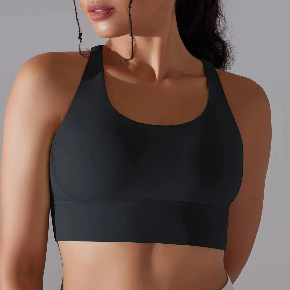 Women’s Yoga Bra Tank Top – Naked Feel Sport Bra Gym Vest Camisole for Fitness & Workout