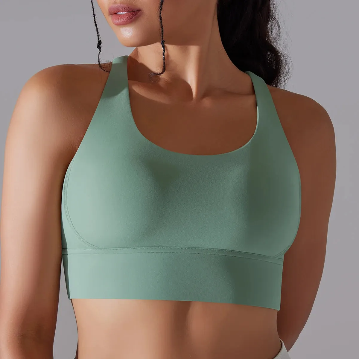 Women’s Yoga Bra Tank Top – Naked Feel Sport Bra Gym Vest Camisole for Fitness & Workout