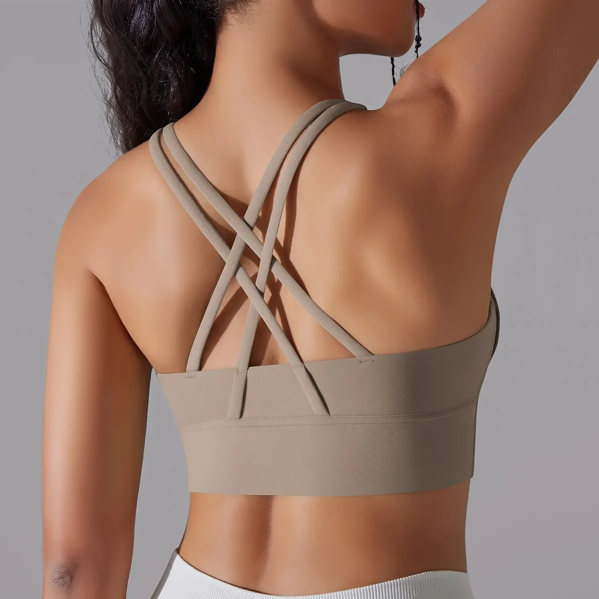 Women’s Yoga Bra Tank Top – Naked Feel Sport Bra Gym Vest Camisole for Fitness & Workout