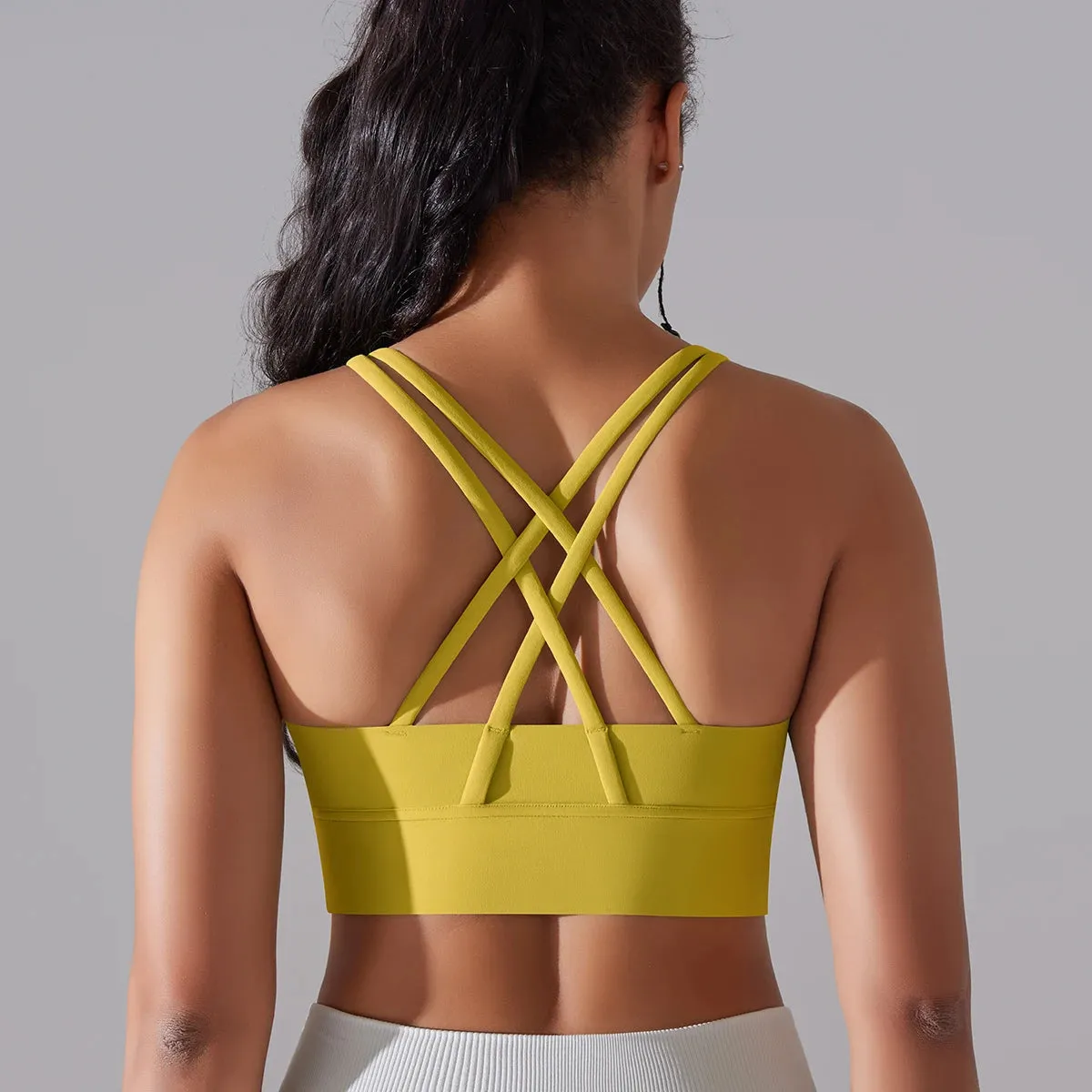 Women’s Yoga Bra Tank Top – Naked Feel Sport Bra Gym Vest Camisole for Fitness & Workout
