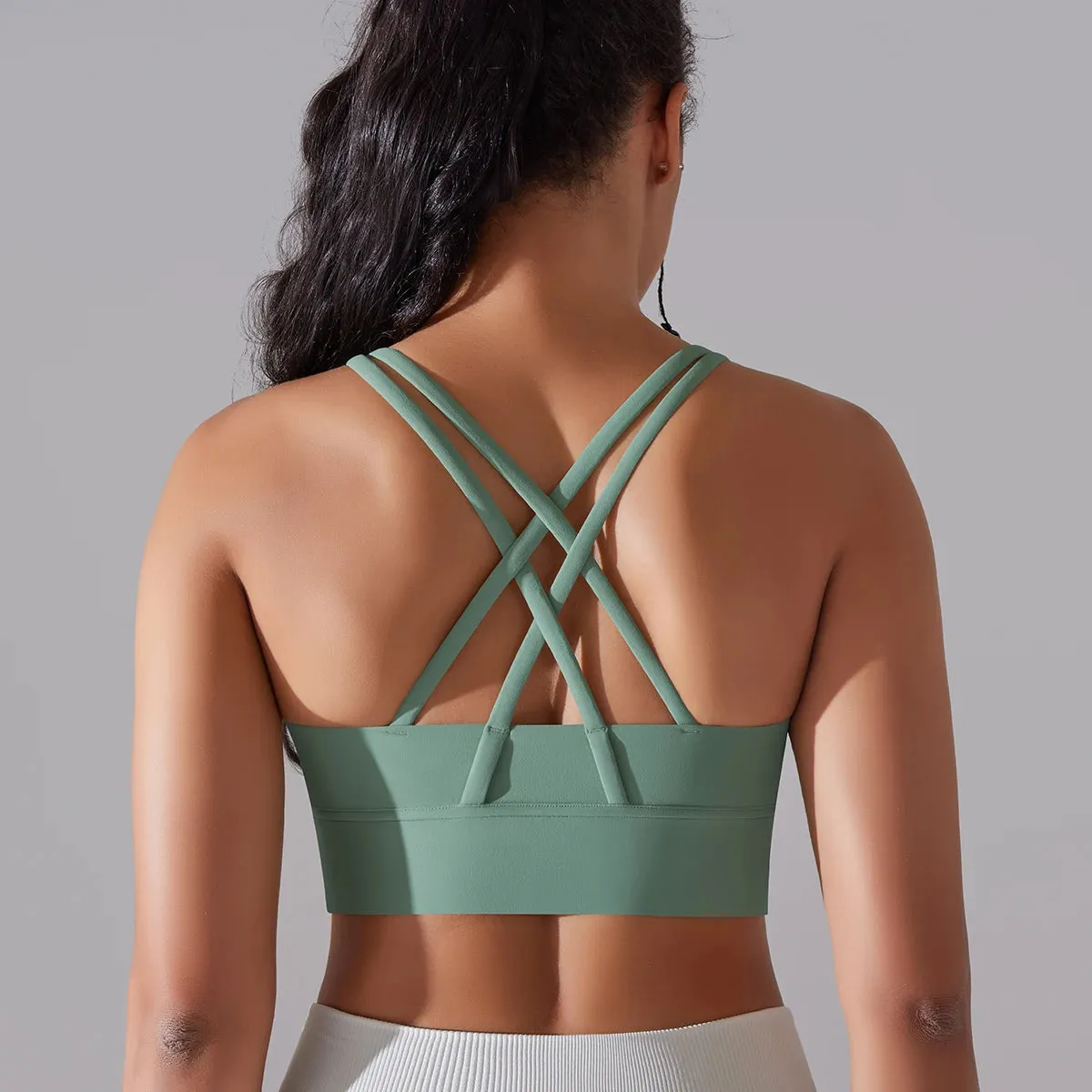 Women’s Yoga Bra Tank Top – Naked Feel Sport Bra Gym Vest Camisole for Fitness & Workout