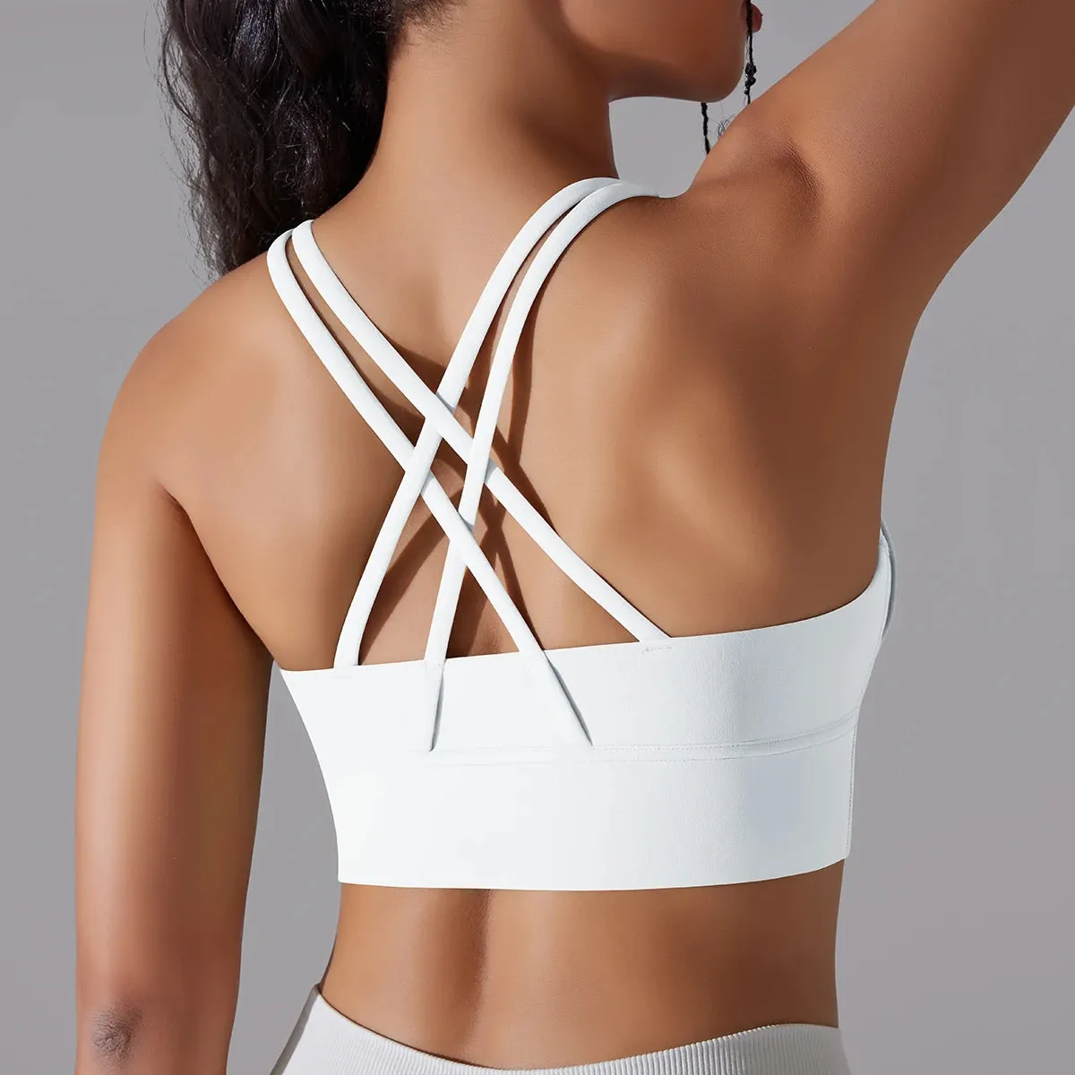 Women’s Yoga Bra Tank Top – Naked Feel Sport Bra Gym Vest Camisole for Fitness & Workout