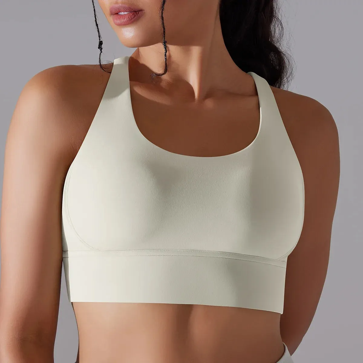 Women’s Yoga Bra Tank Top – Naked Feel Sport Bra Gym Vest Camisole for Fitness & Workout