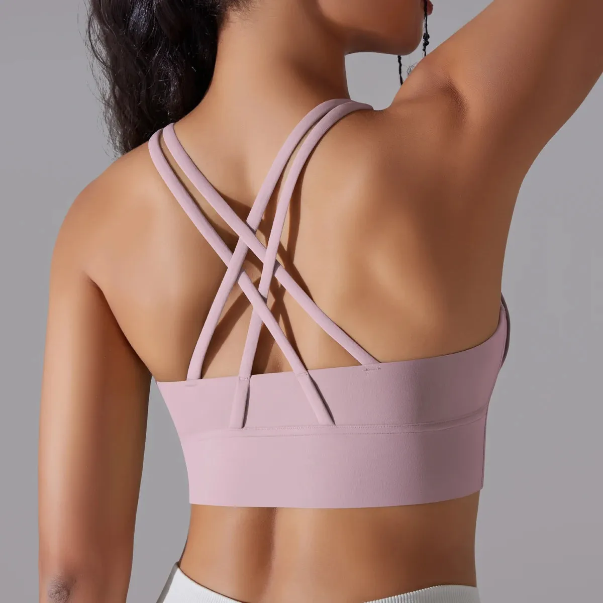 Women’s Yoga Bra Tank Top – Naked Feel Sport Bra Gym Vest Camisole for Fitness & Workout