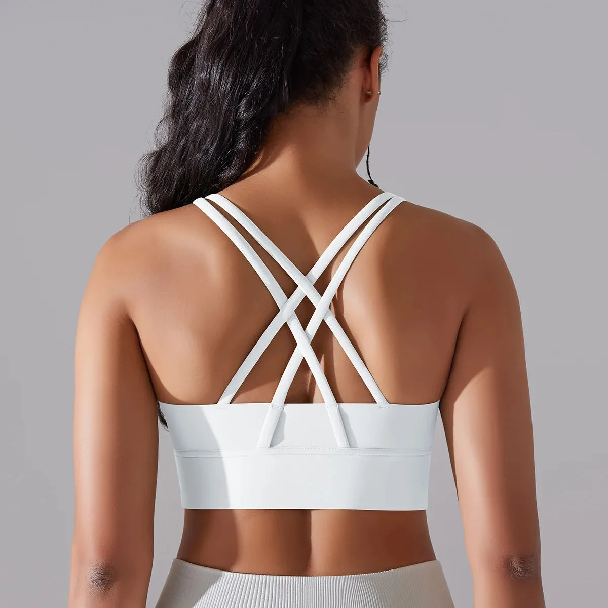 Women’s Yoga Bra Tank Top – Naked Feel Sport Bra Gym Vest Camisole for Fitness & Workout