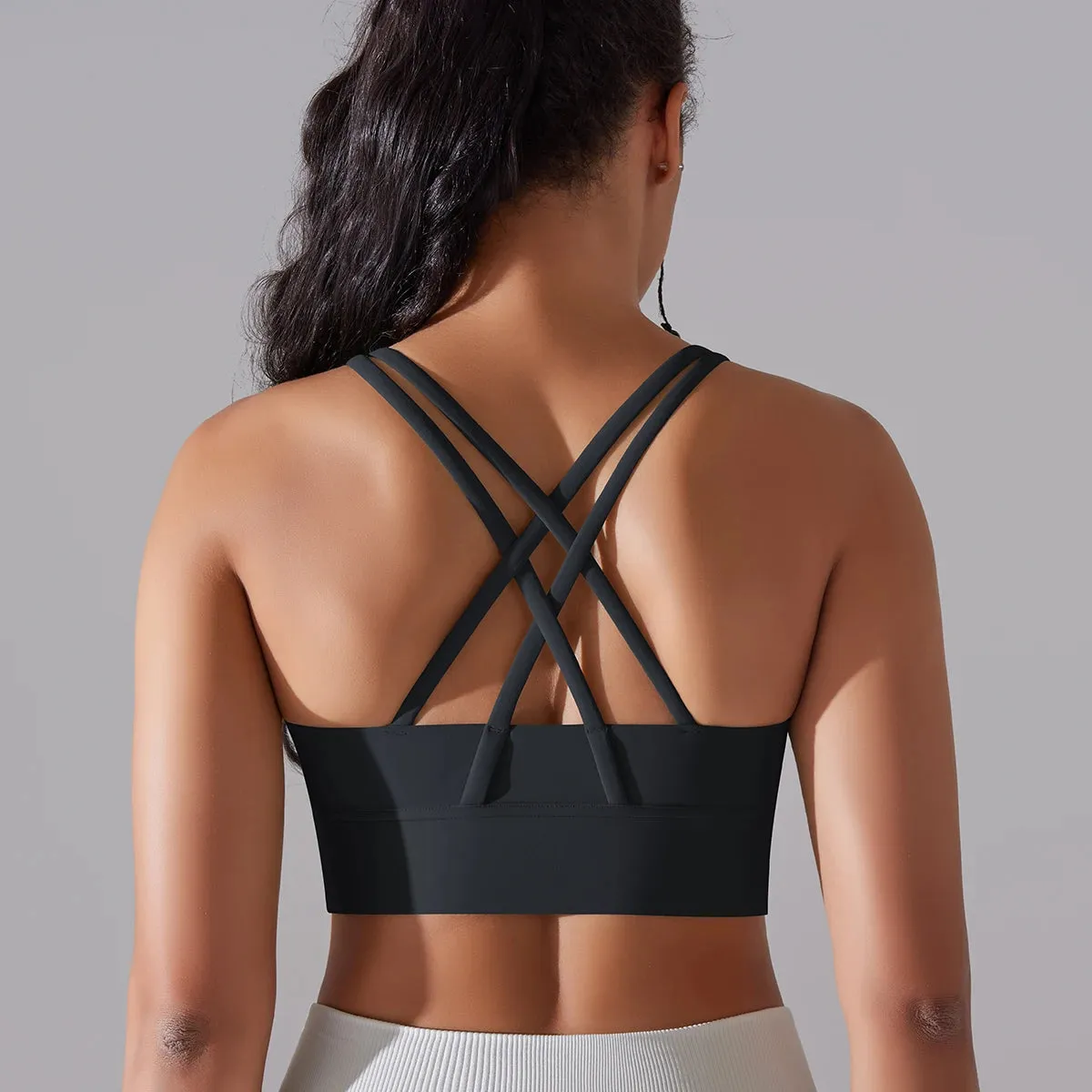 Women’s Yoga Bra Tank Top – Naked Feel Sport Bra Gym Vest Camisole for Fitness & Workout