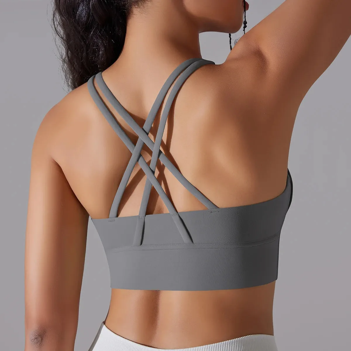 Women’s Yoga Bra Tank Top – Naked Feel Sport Bra Gym Vest Camisole for Fitness & Workout