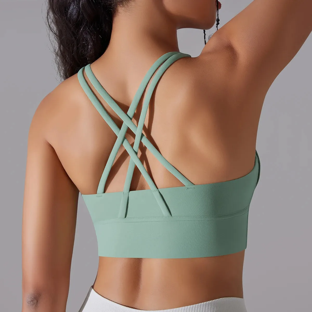Women’s Yoga Bra Tank Top – Naked Feel Sport Bra Gym Vest Camisole for Fitness & Workout