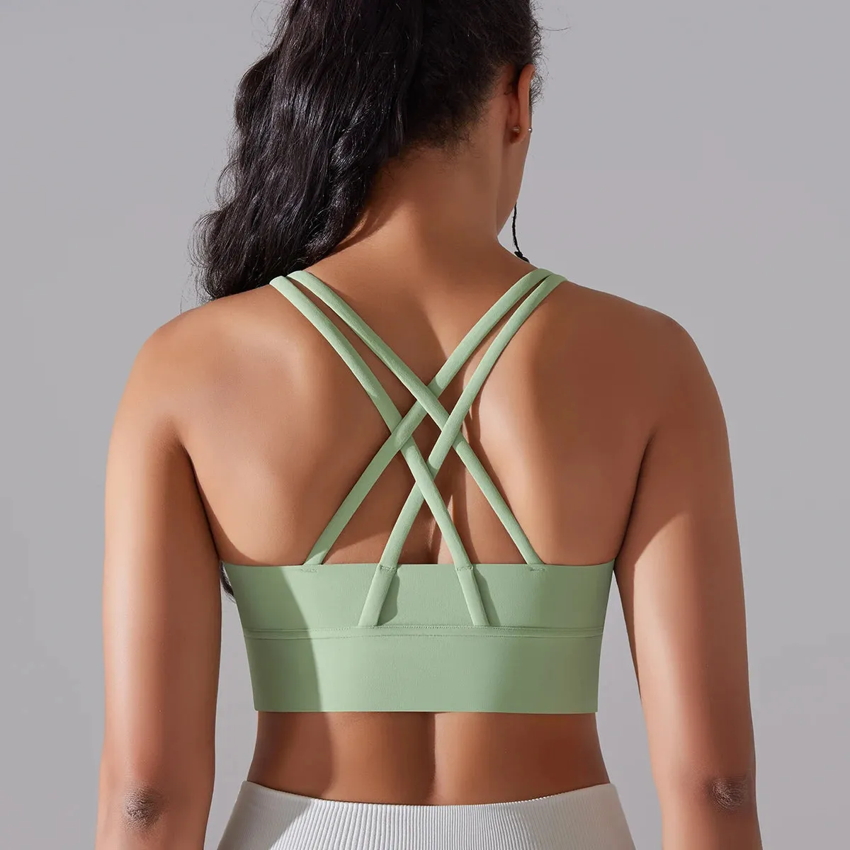 Women’s Yoga Bra Tank Top – Naked Feel Sport Bra Gym Vest Camisole for Fitness & Workout