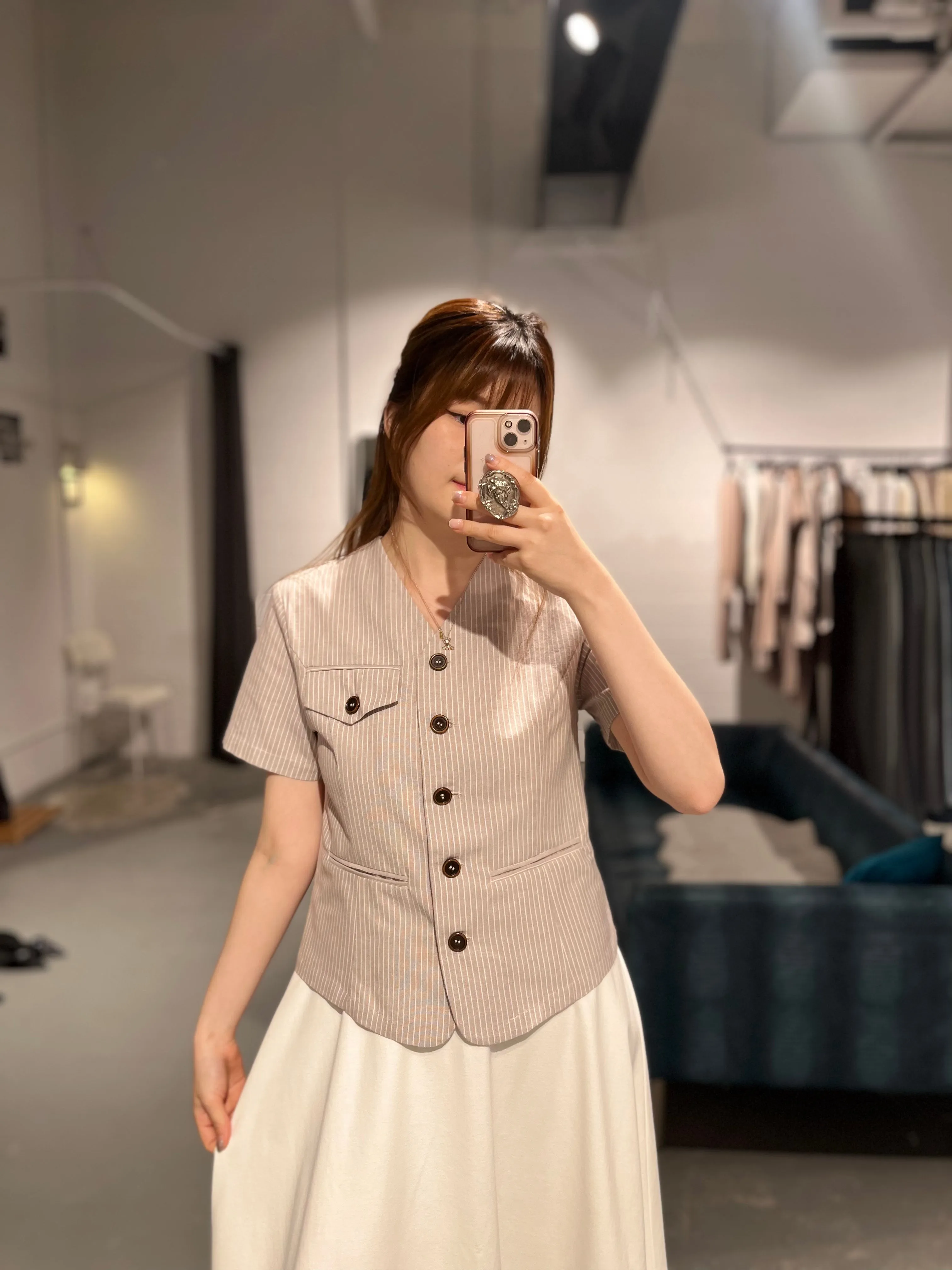 Wonderment Linen Stripe Jacket