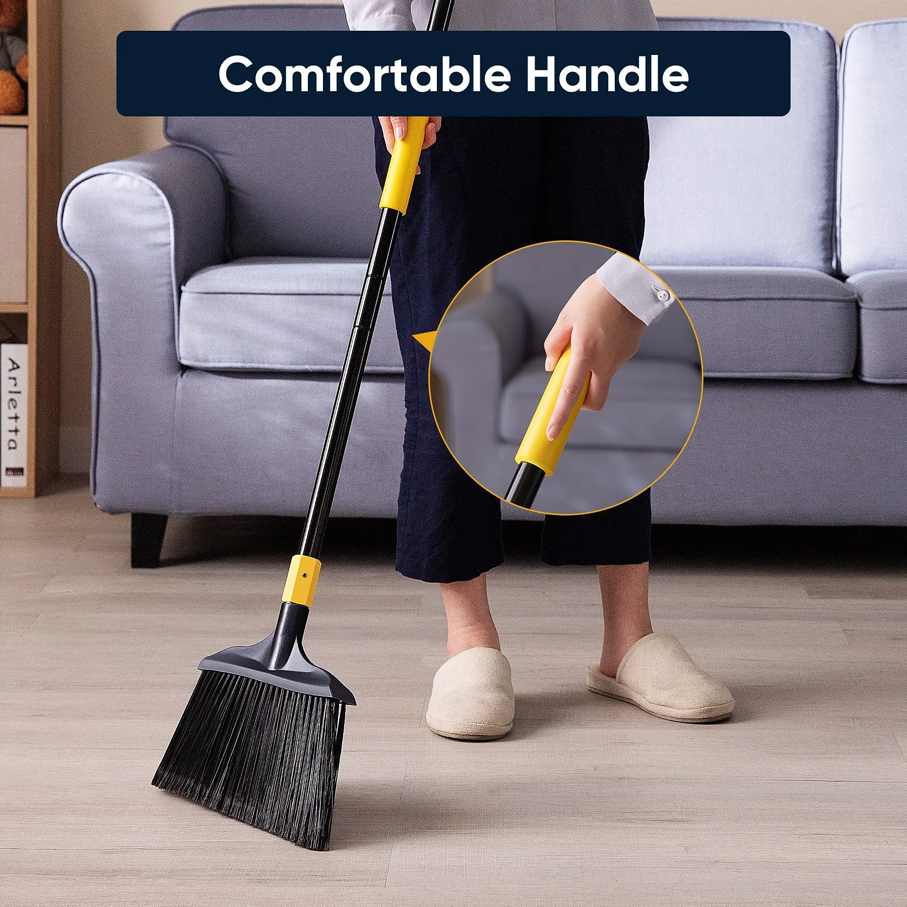 Yocada Heavy-Duty Broom Outdoor Indoor Commercial 3 PCS Perfect