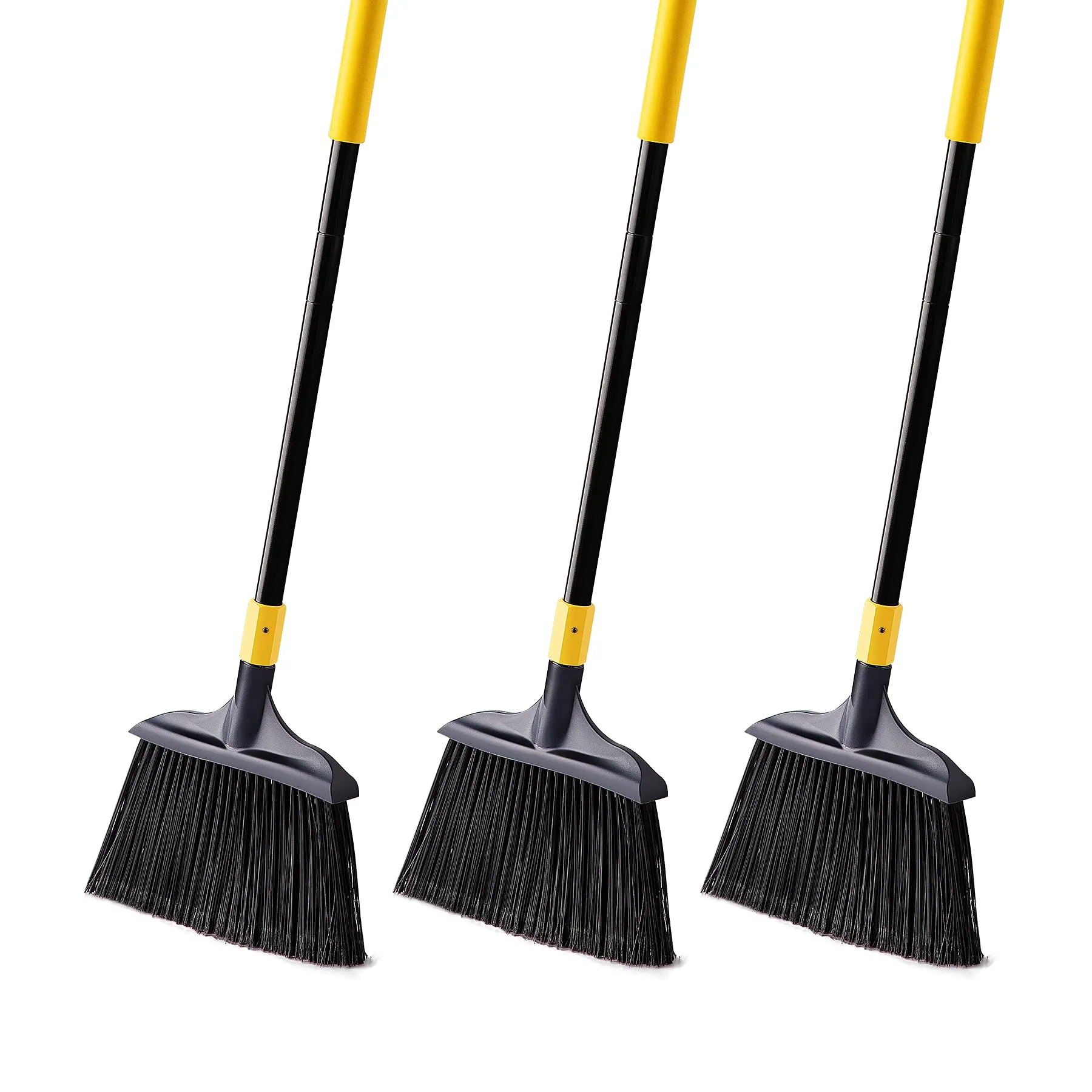 Yocada Heavy-Duty Broom Outdoor Indoor Commercial 3 PCS Perfect